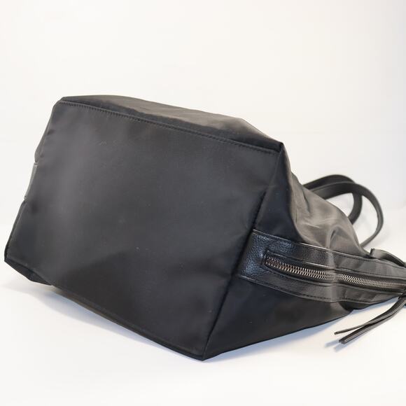 Botkier Black Nylon & Leather Trim Zip Tote Bag - Picture 5 of 6